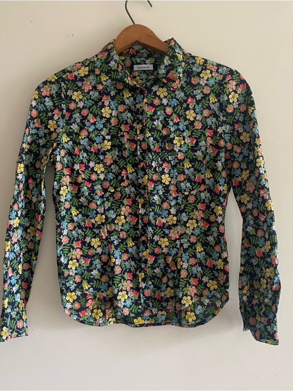 Vintage Cacharel Floral Button Down Shirt